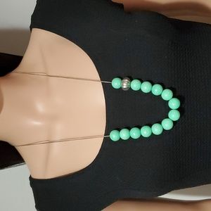 Fossil Green Bead Necklace